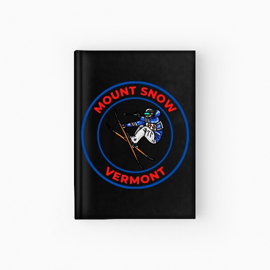 Retro Cool Skiing Mount Snow Vermont Souvenir Hardcover Journal