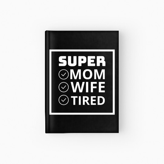 vintage international women's day mom,wife,tired Hardcover Journal