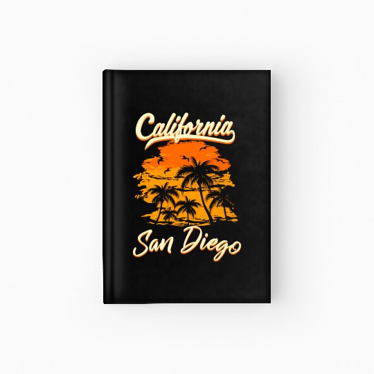 San Diego California Beach Hardcover Journal