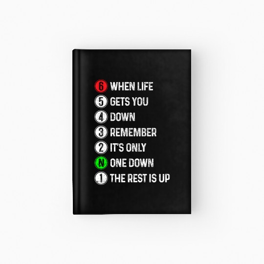 Motorcycle Shift Saying Motocross Motorbike Biker Hardcover Journal