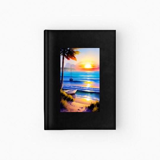 A sunrise with a seaside view-2 Hardcover Journal