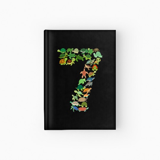 7th Birthday Sea Turtle Tortoise Theme 7 Year Old Hardcover Journal