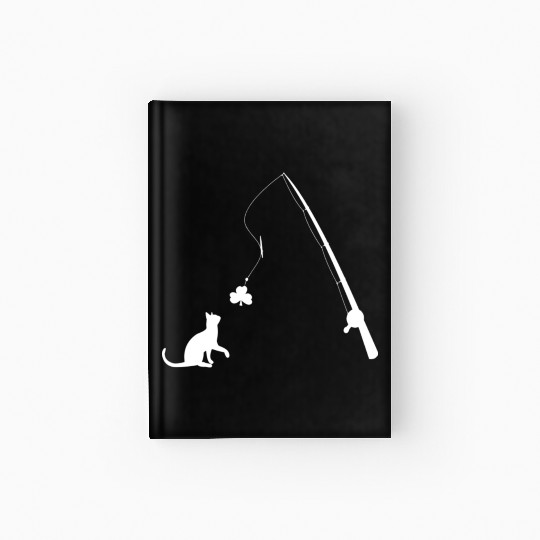 Cate Lover Fishing Funny St Patricks Day Hardcover Journal