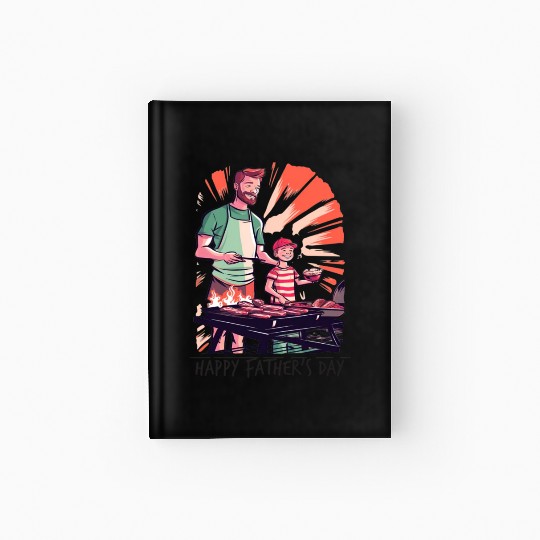 Father and Son Barbecue Father's Day Gift Hardcover Journal