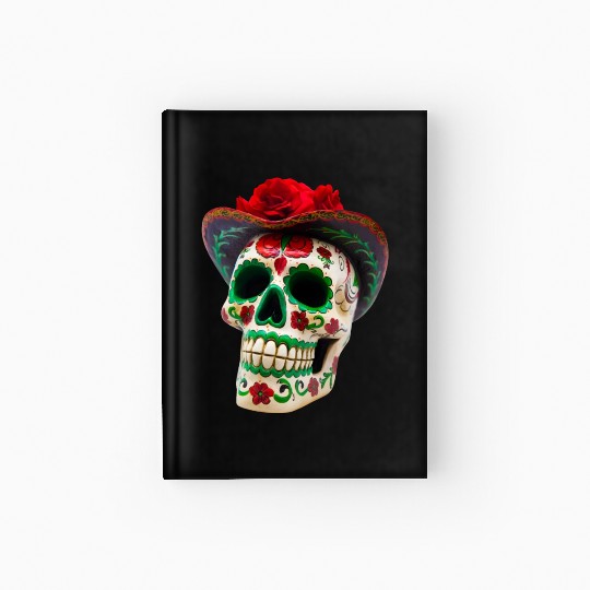 Realistic Floral DOTD Skull Hardcover Journal