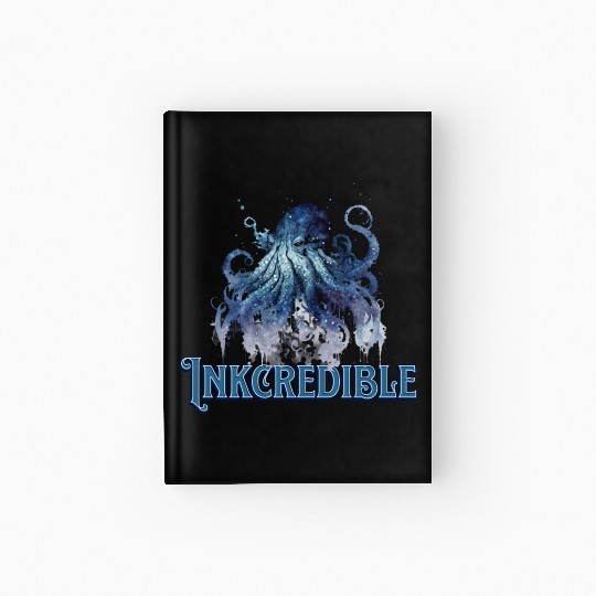 inkcredible - kraken octopus pun ink Hardcover Journal