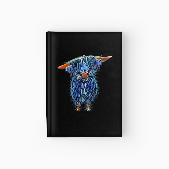 Scottish Highland Cow Hairy Cow Cattle Farmer Cow Hardcover Journal