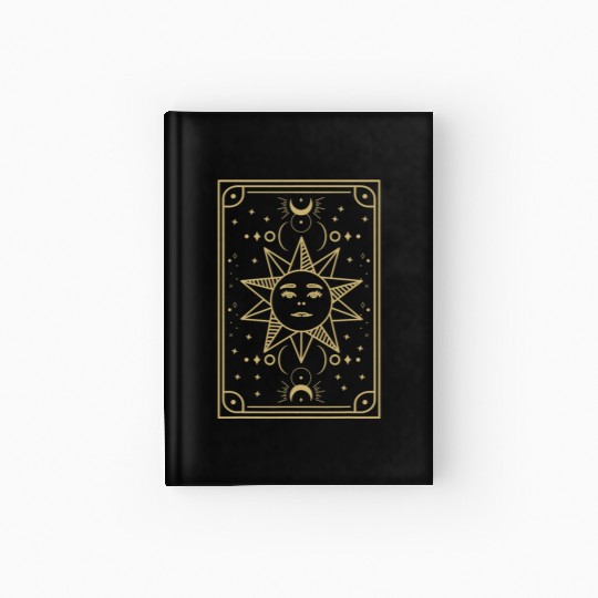 Gothic symbol sun Astrology tarot card Hardcover Journal