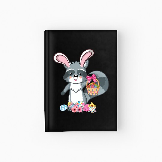 Raccoon Bunny Ears Easter Eggs For Hardcover Journal