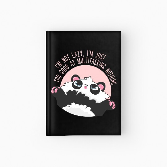 Sleepy Panda Lazy Slow Morning Sunday Hardcover Journal