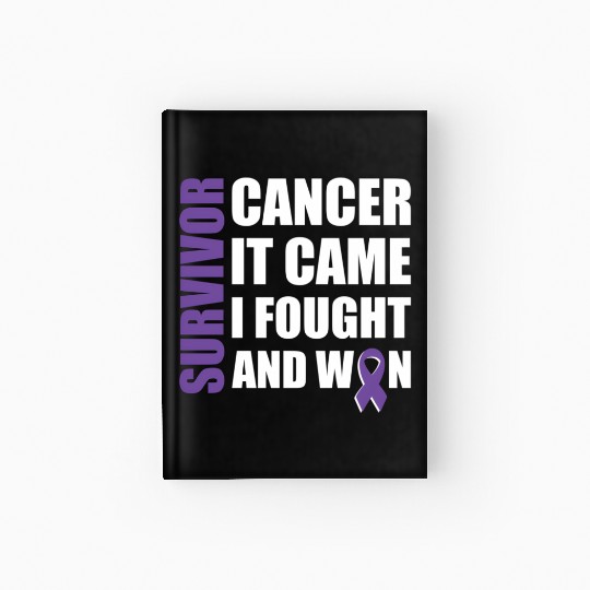 Pancreatic Cancer Fight Cancer Ribbon Hardcover Journal