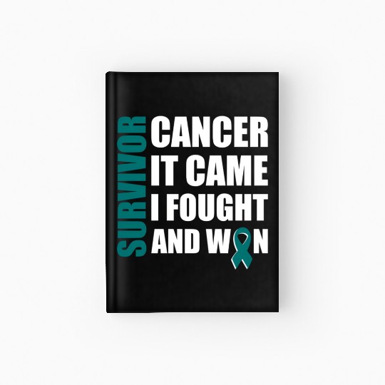 Ovarian Cancer Fight Cancer Ribbon Hardcover Journal