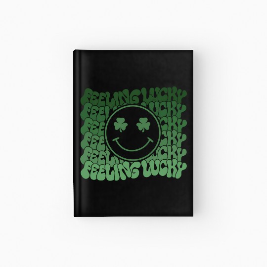Feeling Lucky Saint Paddys Irish Smiling Icon Sham Hardcover Journal