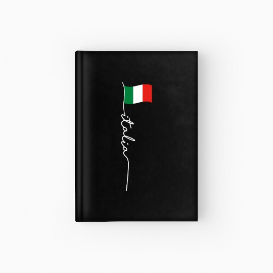 Italy Signature Flag Pole Elegant Patriotic Italia Hardcover Journal