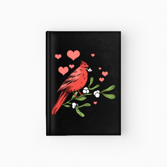 Bird Bird Watching Bird Watcher Birder Heart Cardi Hardcover Journal
