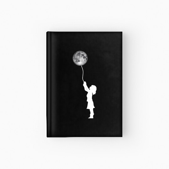 Science Too Moon Space Balloon Hardcover Journal