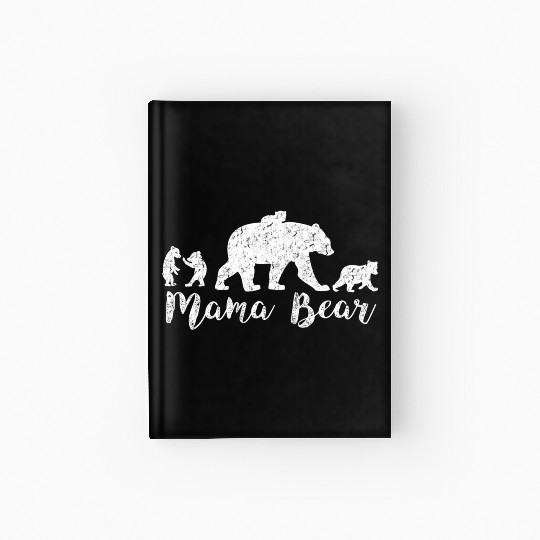 Mama Bear With Little Cubs Hardcover Journal