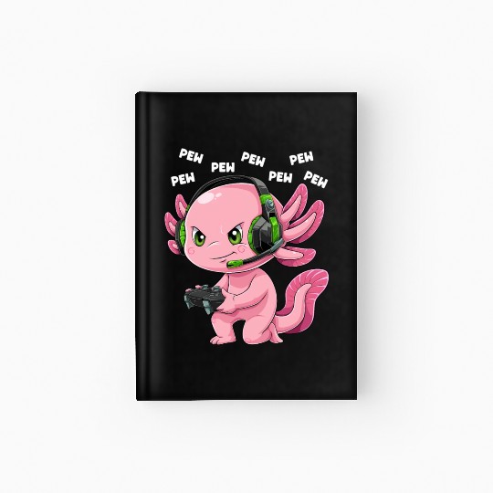 Gamesolotl Video Gamer Axolotl Kawaii Axolotl Gami Hardcover Journal