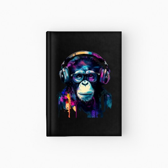 Banksy DJ Monkey with Headphones Hardcover Journal