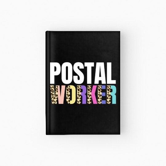Postal Worker Leopard Design Hardcover Journal