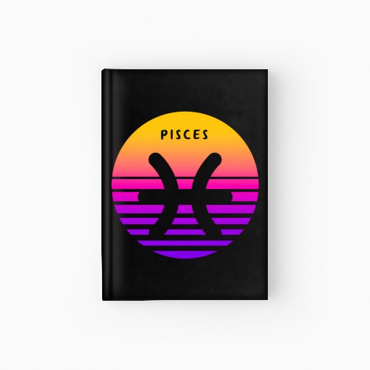 Pisces Zodiac Sign Sunset Pisces Hardcover Journal