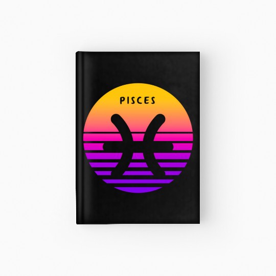 Pisces Zodiac Sign Sunset Pisces Hardcover Journal