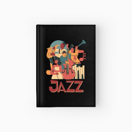 Jazz Musicians Orchestra Playing On Stage Smooth J Hardcover Journal