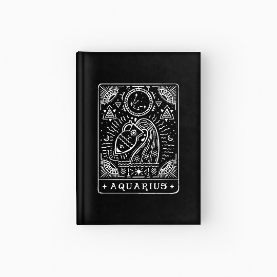 Aquarius Tarot Aquarius Zodiac Sign Month Hardcover Journal