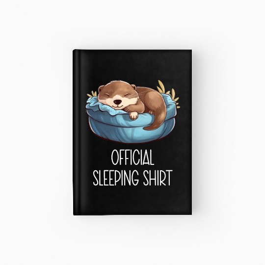 Official sleeping pajama Hardcover Journal sea otter