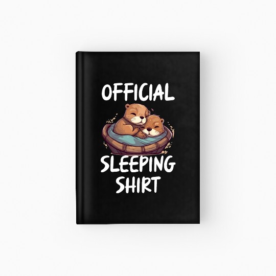 Official sleeping pajama Hardcover Journal sea otter