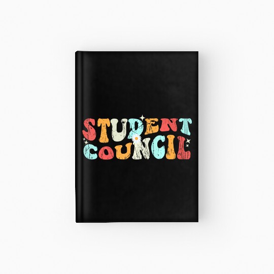 Vintage Student Council groovy retro back to schoo Hardcover Journal