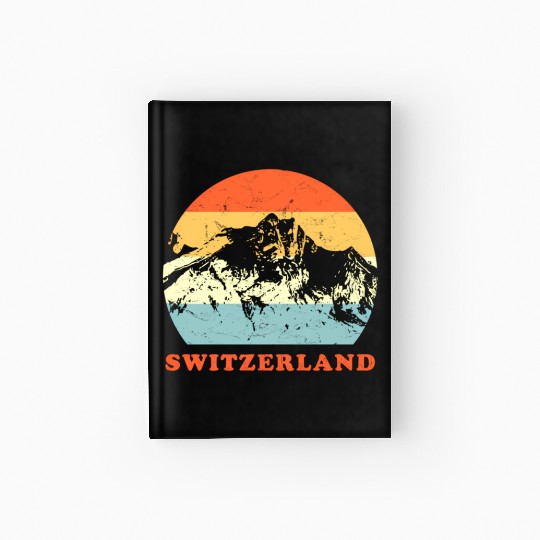 Switzerland Mountain Throwback Vacation Hardcover Journal