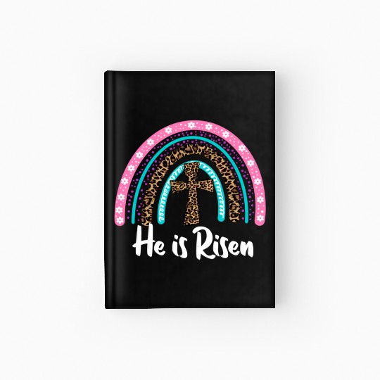 Easter For Christian N Mom He Is Risen Leopard Hardcover Journal
