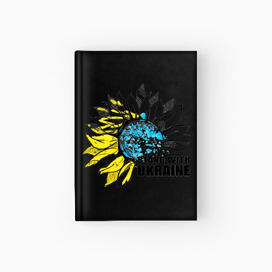 Sunflower Ukrainian Flag I Stand With Ukraine Ukra Hardcover Journal