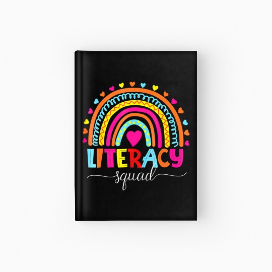 Literacy Squad Reading Teacher Rainbow Back To Sch Hardcover Journal