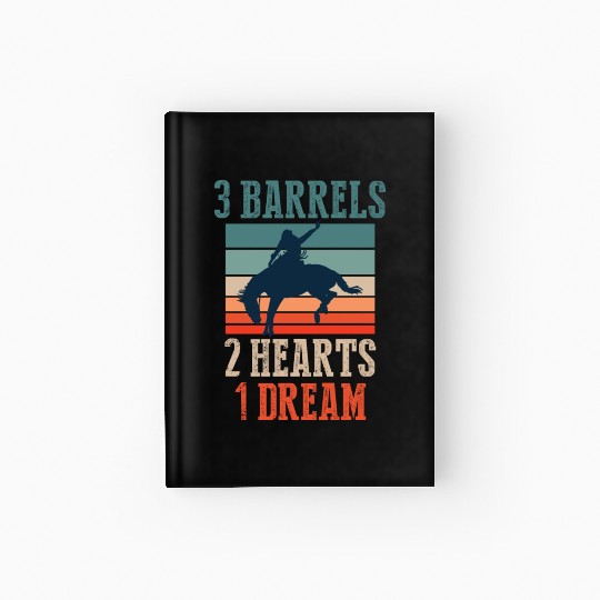 Barrel Racing Rodeo Hardcover Journal