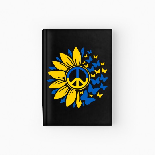 Sunflower Ukraine Ukrainian Flag Ukraine Flag Prid Hardcover Journal