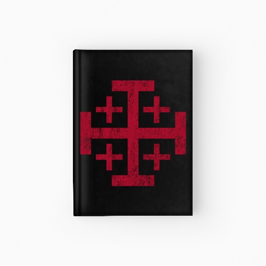 Distressed Jerusalem Cross Knights Templar Hardcover Journal