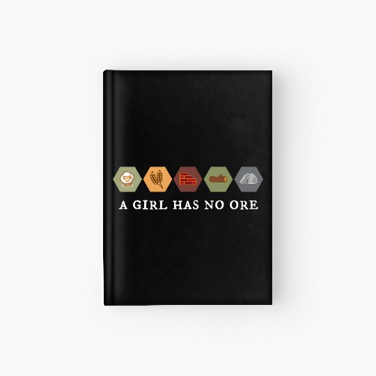 A Has No Ore Settlers Board Game Night Hardcover Journal