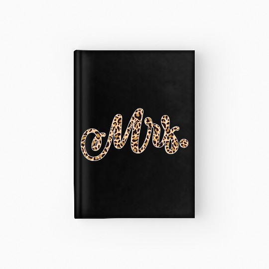 Bride Groom Mrs Leopard Print Wedding Hardcover Journal
