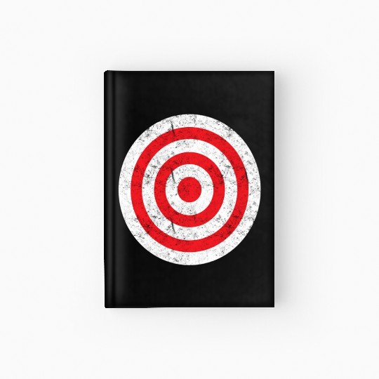 Print On Back Bullseye Target Bulls Eye Fun Hardcover Journal