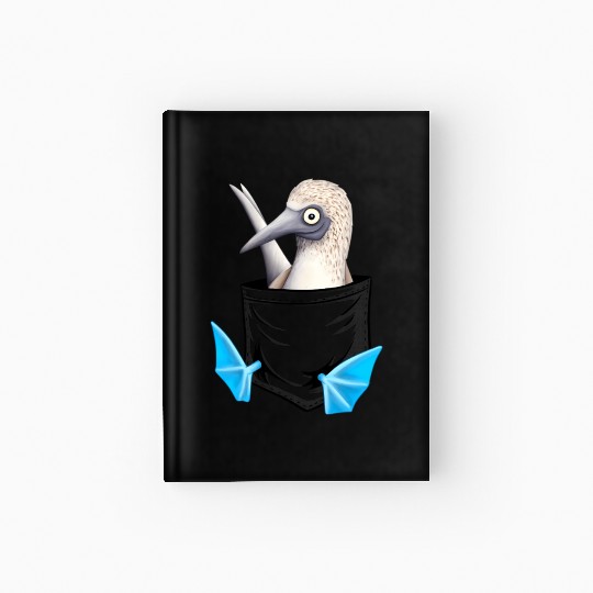Bird Drawing Fancy Blue Foot Booby In Pocket Hardcover Journal