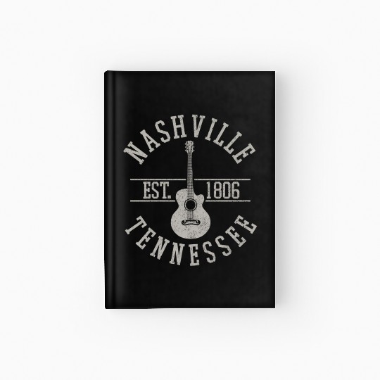 Nashville Country Music City Guitar Hardcover Journal