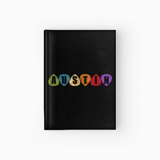 Austin Texas Music Guitar Pic Tx Hardcover Journal