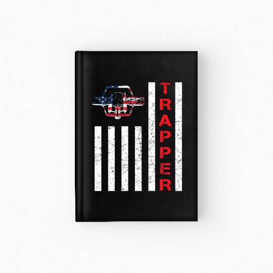 American Flag Trapping For Trappers And Hunters Hardcover Journal