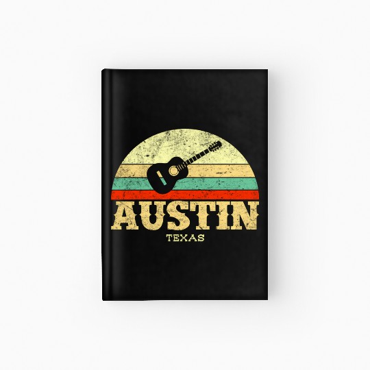 Austin Texas Guitar Lone Star State Hardcover Journal