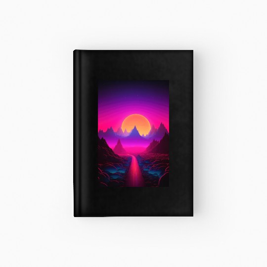 Luminous Peaks: Synthwave Serenity Hardcover Journal