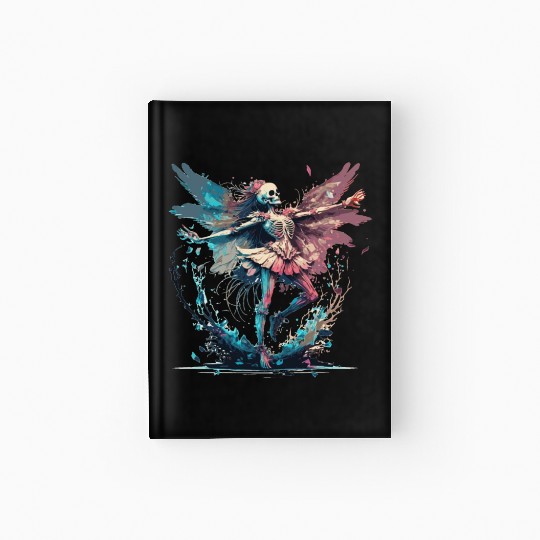 Watercolor Skeleton Fairy Gothic Fairycore Grunge Hardcover Journal