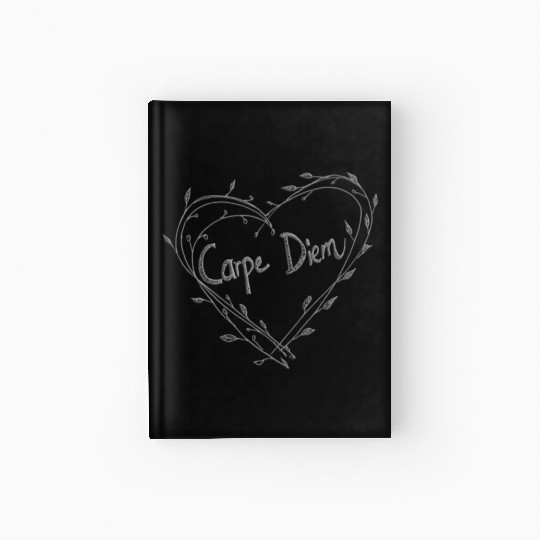 Carpe Diem Quote Heart Twigs Hardcover Journal