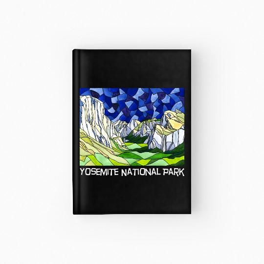 Yosemite Valley Stained Glass Style Hardcover Journal